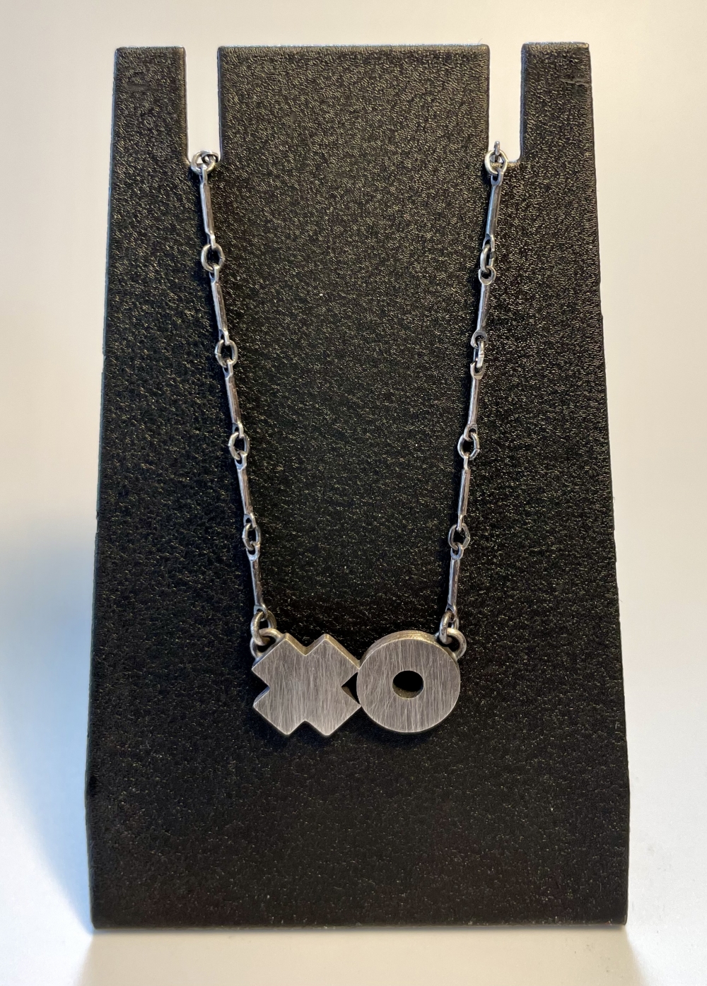 Oxidized Sterling XO Necklace Michele A Friedman
