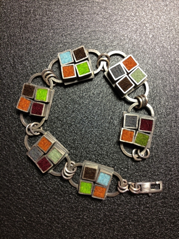 Kitchen Tile Bracelet- Earth Tone Palette