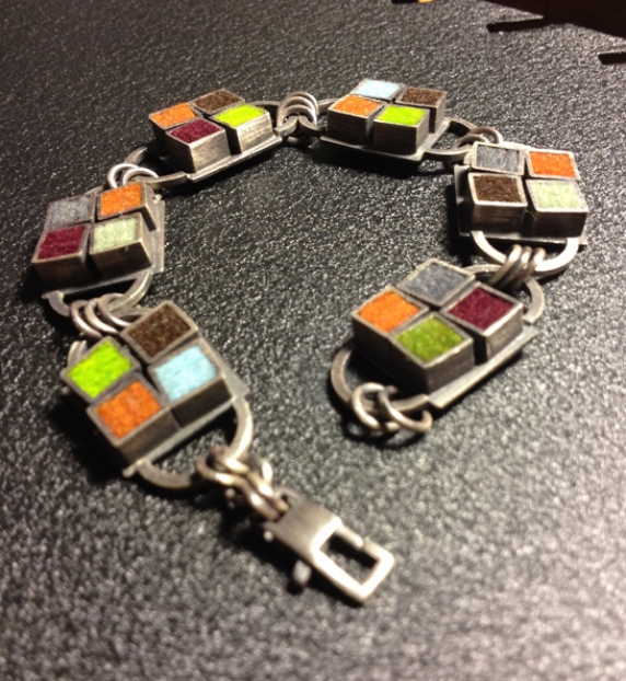 Kitchen Tile Bracelet- Earth Tone Palette