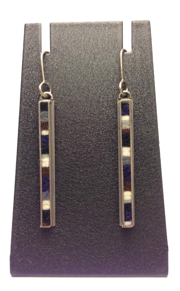 Skinny Rectangle Earrings-Medium- Monochromatic