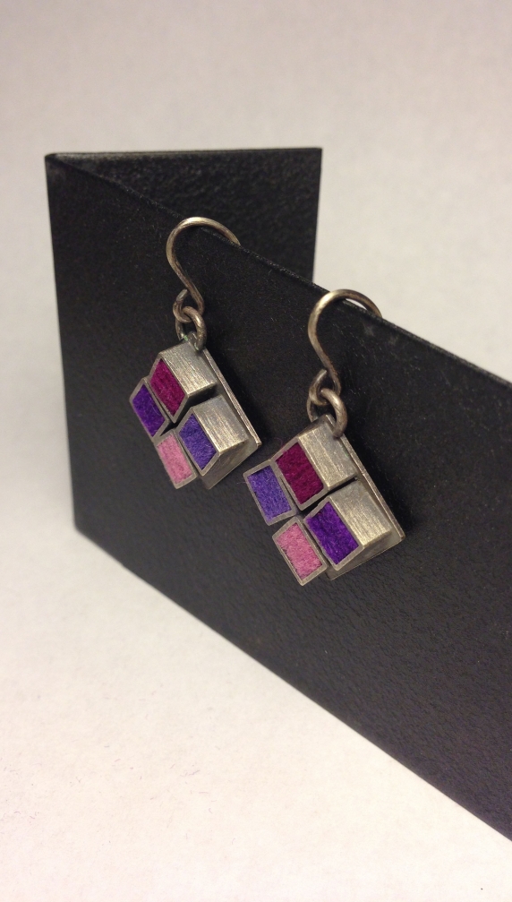 Kitchen Tile Earrings- Grapey