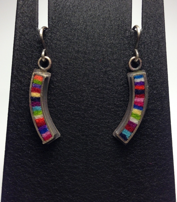 Extra Small Curved Earrings- Multi-color Palette