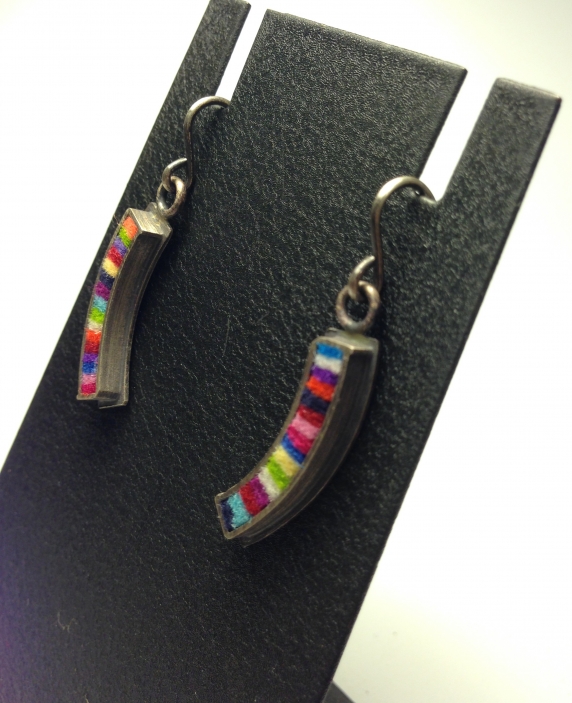 Extra Small Curved Earrings- Multi-color Palette