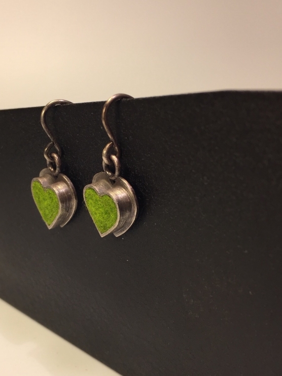 Heart Earrings- Peas