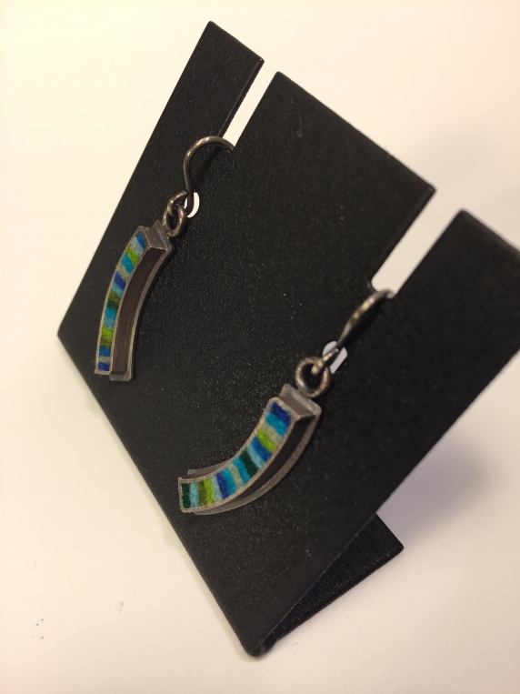 Extra Small Curved Earrings- Multi-color Palette