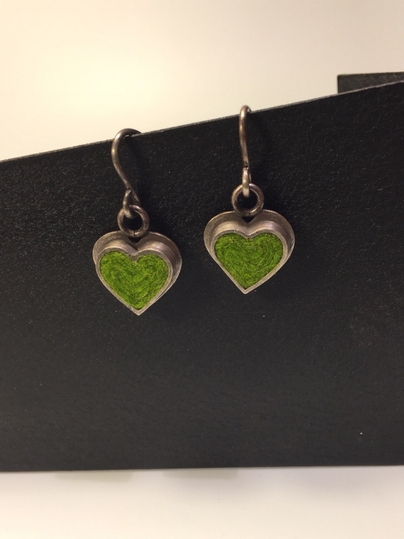 Heart Earrings- Peas