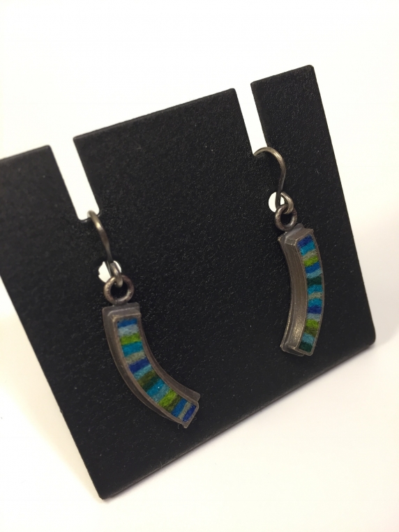 Extra Small Curved Earrings- Multi-color Palette