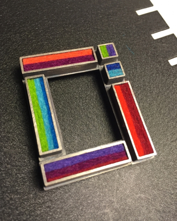 Mondrian Window Brooch/Pendant- Multicolor Palette