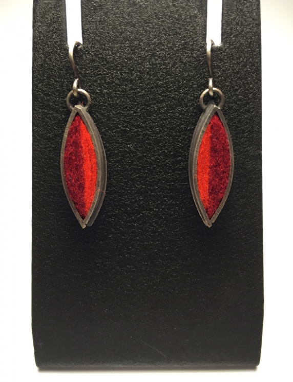 Leaf Earrings- Hot Palette