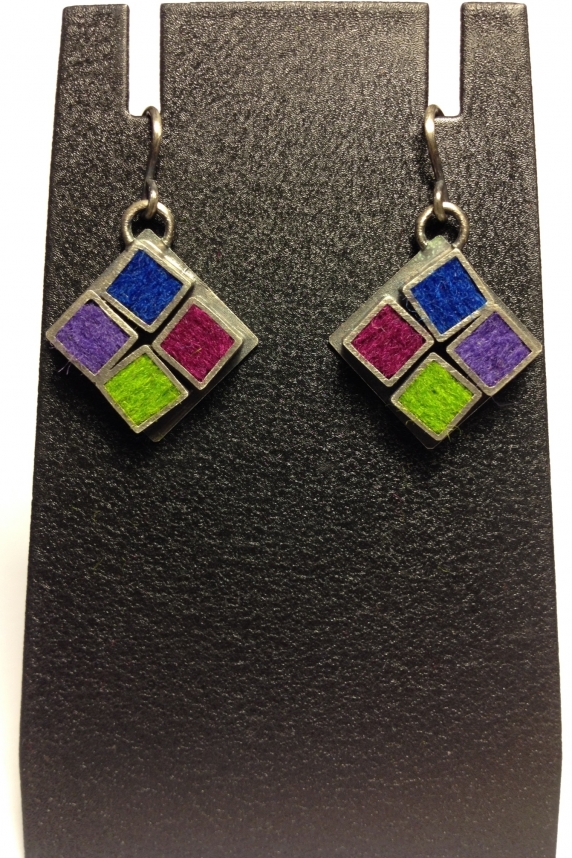 Kitchen Tile Earrings- Gem Palette