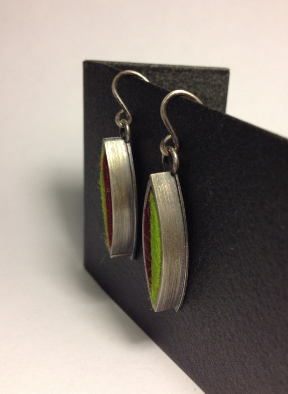 Leaf Earrings- Peas/Wine Earth Tone