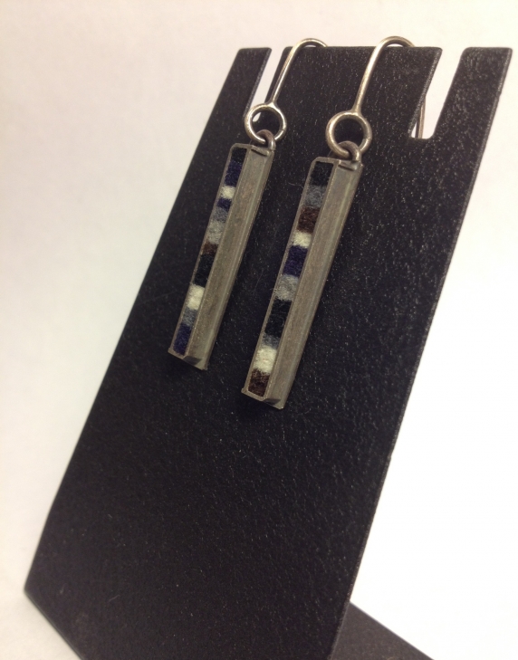 Skinny Rectangle Earring Small- Monochromatic Palette