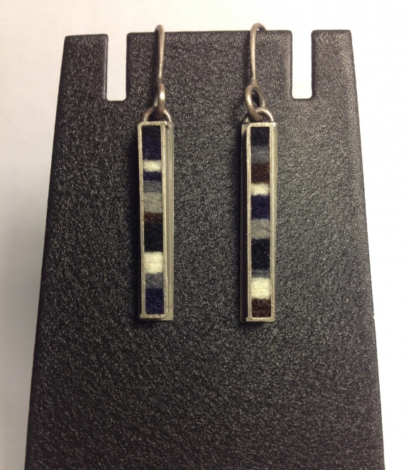 Skinny Rectangle Earring Small- Monochromatic Palette