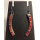 Curved Skinny Rectangle Earrings- Hot Palette