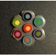 Flower Pin/Pendant With Dots- Multicolor Palette
