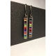 Skinny Rectangle Earrings Small- Multicolor Palette