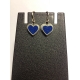Heart Earrings- Blue Felt