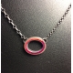 Large Oval Donut Necklace- Hot Palette Large Oval Donut Necklace- Hot Palette