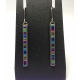 Skinny Rectangle Earrings Medium- Cool Palette