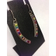 Curved Skinny Rectangle Earrings- Multi-color Palette
