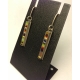 Skinny Rectangle Earrings Small- Earth Tone Palette