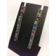 2-Part Skinny Rectangle Earrings Small- Cool Palette