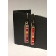 Skinny Rectangle Earrings Small- Hot Palette
