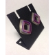 Square Donut Post Earrings- Grapey