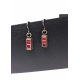 Skinny Rectangle Earrings Extra Small- Hot Palette
