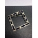 Small Skinny Rectangle Square Brooch- Monochromatic Palette
