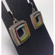 Square Donut Earrings- Earth Tone Palette