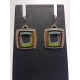 Square Donut Earrings- Earth Tone Palette
