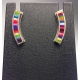 Extra Small Curved Post Earrings-Multicolor Palette