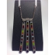 Skinny Rectangle Trio Necklace Block Earth Tone