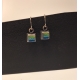 Small Square Earrings- Blue/Green Palette