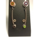 Asymmetrical Dot Earrings- Earth Tone