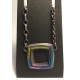 Large Square Donut Necklace 20"- Cool Palette Large Square Donut Necklace 20"- Cool Palette