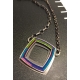 Large Square Donut Necklace 20"- Cool Palette Large Square Donut Necklace 20"- Cool Palette