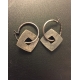 Square Donut Charm Hoop Earrings- Hot Palette Square Donut Charm Hoop Earrings- Hot Palette