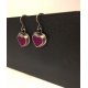 Heart Earrings- Raspberry