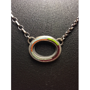 Large Oval Donut Necklace- Earth-tone