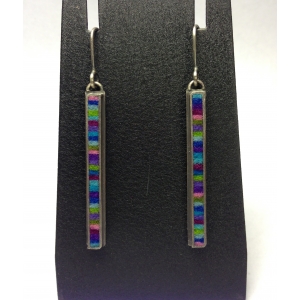 Skinny Rectangle Earrings Medium- Cool Palette
