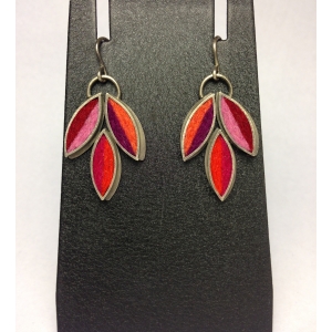 Lotus Flower Earrings- Hot Palette