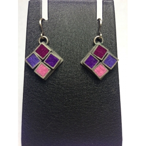Kitchen Tile Earrings- Grapey