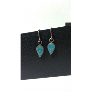 Tiny Tear Drop Earrings - Aqua