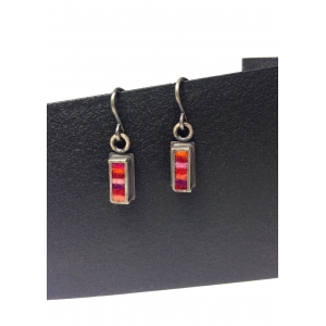 Skinny Rectangle Earrings Extra Small- Hot Palette
