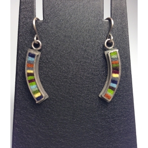 Extra Small Curved Earrings-Earth Tone Palette