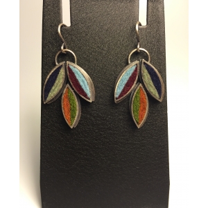 Lotus Flower Earrings- Earth Tone Palette 2