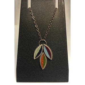 Lotus Flower Necklace- Earth Tone Palette 2