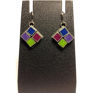 Kitchen Tile Earrings- Gem Palette